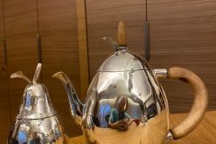 Pear tea caddy and teapot